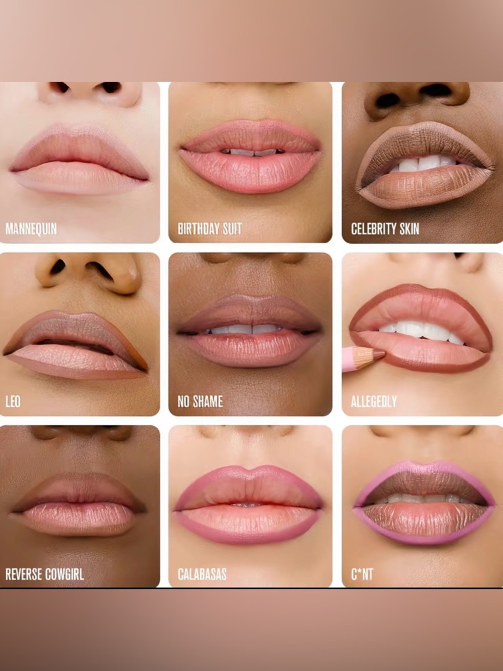 Jeffree Star Calabasas Velour Lip Liner- rosy pink, creamy, satin finish, vegan - Picture 7 of 9